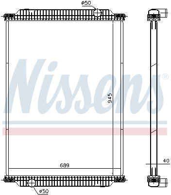 Radiator apa - Radiator racire motor (fara cadru) potrivit MAN ÜL D2866LUH20/D2866LUH21/D2866LUH26 09.96-