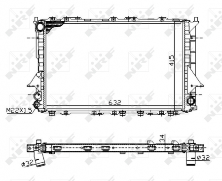 Radiator apa - Radiator racire motor potrivit AUDI 100 C4, A6 C4 2.6/2.8 -12.97