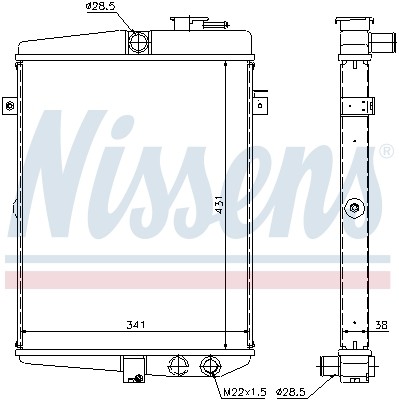 Radiator apa - Radiator racire motor potrivit AUDI 80 B1; VW PASSAT B1 1.3/1.5/1.6