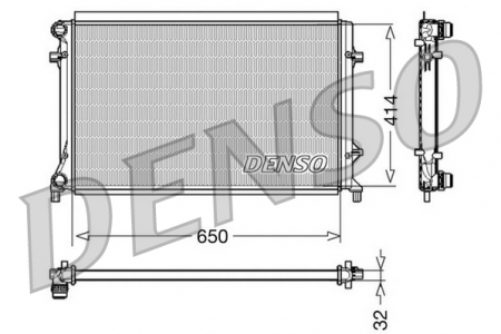 Radiator apa - Radiator racire motor potrivit AUDI A3; SEAT ALTEA, ALTEA XL, LEON, TOLEDO III; SKODA OCTAVIA I, OCTAVIA II, YETI; VW CADDY III, CADDY III/MINIVAN, EOS, GOLF PLUS V, GOLF V, GOLF VI 1.2-2.5