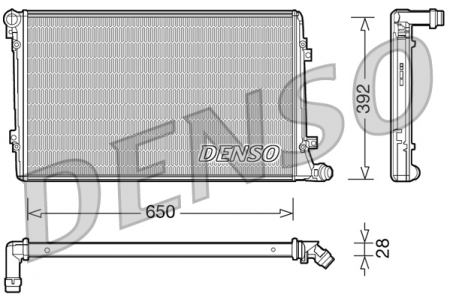 Radiator apa - Radiator racire motor potrivit AUDI A3; SEAT ALTEA, ALTEA XL, LEON, TOLEDO III; VW CADDY III, CADDY III/MINIVAN, EOS, GOLF PLUS V, GOLF V, JETTA III, PASSAT B6, TOURAN 1.9D/2.0D