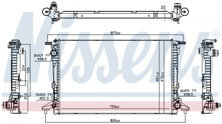 Radiator racire motor potrivit AUDI A4 ALLROAD B9, A4 B9, A5, A6 ALLROAD C8, A6 C8, A7, A8 D5, Q5, Q7, Q8; BENTLEY BENTAYGA; VW TOUAREG 2.0-4.0DH [3]