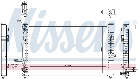 Radiator apa - Radiator racire motor potrivit AUDI A4 B5, A6 C5; SKODA SUPERB I; VW PASSAT B5, PASSAT B5.5 1.6-2.0D