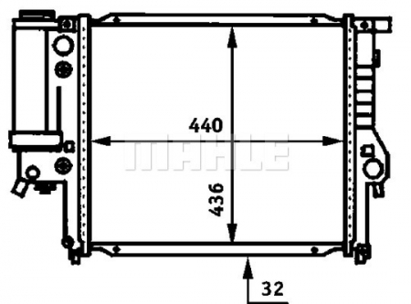 Piese Auto - Radiator racire motor potrivit BMW Seria 3 (E30); INNOCENTI ELBA 1.3/1.6/1.8