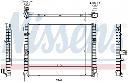 Radiator apa - Radiator racire motor potrivit BMW Seria 3 (G20, G80, G28), 3 (G21, G81), 4 (G22, G82), 4 (G23, G83), Z4 (G29) 1.6/2.0/2.0H 11.18-