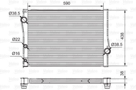 Radiator apa - Radiator racire motor potrivit BMW X5 (E70), X6 (E71, E72) 3.0/3.0D -06.14