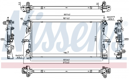 Radiator apa - Radiator racire motor potrivit CITROEN JUMPER; FIAT DUCATO 2.3D/3.0CNG/3.0D