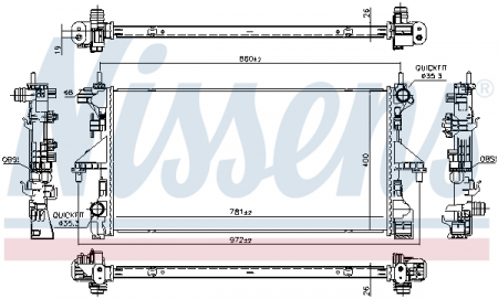 Radiator apa - Radiator racire motor potrivit CITROEN JUMPER; FIAT DUCATO; PEUGEOT BOXER 2.2D-3.0D