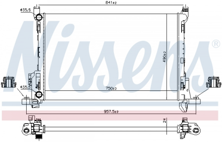 Piese Auto - Radiator racire motor potrivit FIAT TALENTO; OPEL VIVARO B; RENAULT TRAFIC III 1.6D/2.0D