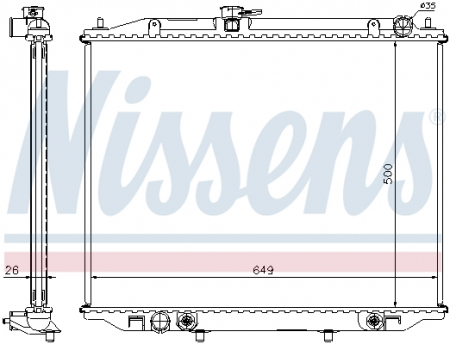 Radiator apa - Radiator racire motor potrivit FORD MAVERICK; NISSAN TERRANO II 2.7D