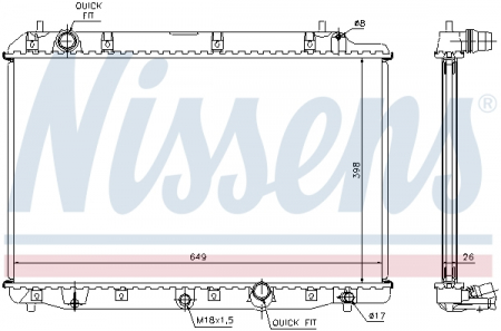 Piese Auto - Radiator racire motor potrivit HONDA CR-V II, FR-V 2.2D