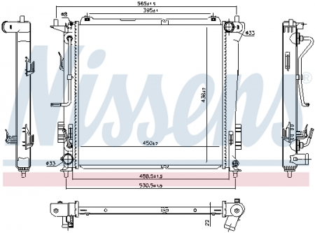 Radiator apa - Radiator racire motor potrivit HYUNDAI I30; KIA CEE'D, PRO CEE'D 1.6D