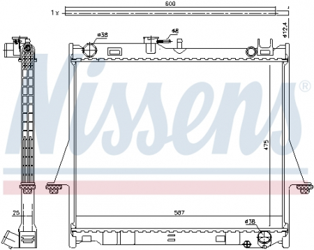 Radiator apa - Radiator racire motor potrivit ISUZU D-MAX I 3.0D -06.12