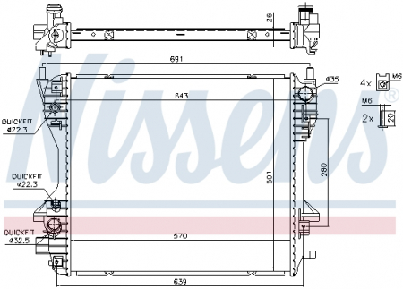 Radiator apa - Radiator racire motor potrivit JAGUAR XF I, XF SPORTBRAKE, XJ 2.0/2.2D/3.0D