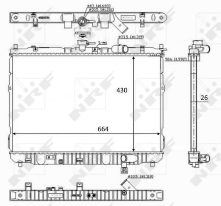 Radiator apa - Radiator racire motor potrivit KIA CARENS II 2.0D