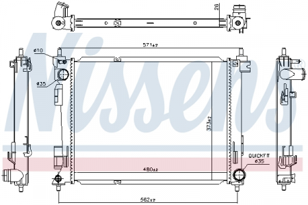 Radiator apa - Radiator racire motor potrivit KIA RIO IV, STONIC 1.0/1.0H