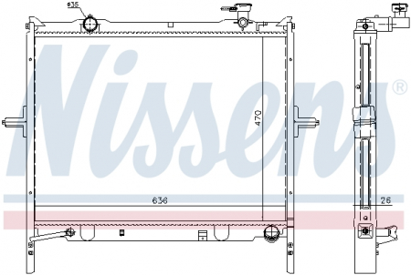 Radiator apa - Radiator racire motor potrivit KIA SORENTO I 2.5D