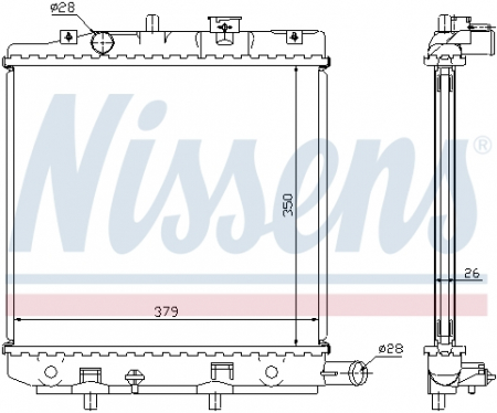 Radiator apa - Radiator racire motor potrivit MAZDA DEMIO 1.3