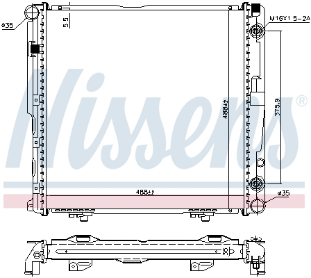 Radiator apa - Radiator racire motor potrivit MERCEDES 124 (C124), 124 (W124), 124 T-MODEL (S124) 2.0/2.3