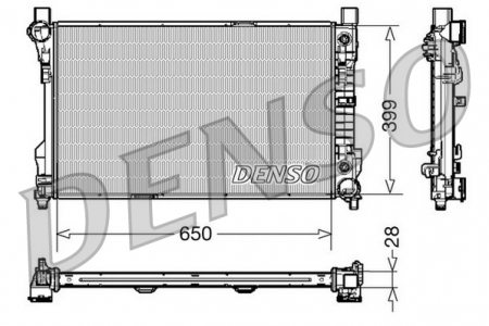 Radiator apa - Radiator racire motor potrivit MERCEDES C (CL203), C (W203), C T-MODEL (S203), CLC (CL203), CLK (A209), CLK (C209), SLK (R171) 1.6-6.2