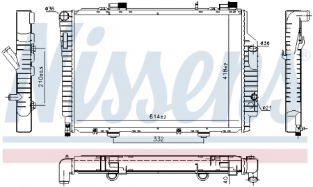 Radiator apa - Radiator racire motor potrivit MERCEDES CLK (A208), CLK (C208) 2.0/2.3