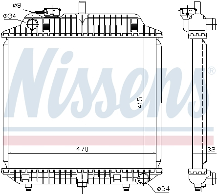 Radiator apa - Radiator racire motor potrivit MERCEDES MB (W631) 2.4D