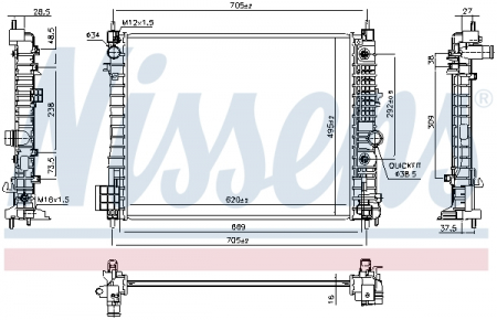 Radiator racire motor potrivit OPEL MOKKA / MOKKA X 1.4/1.6D [2]