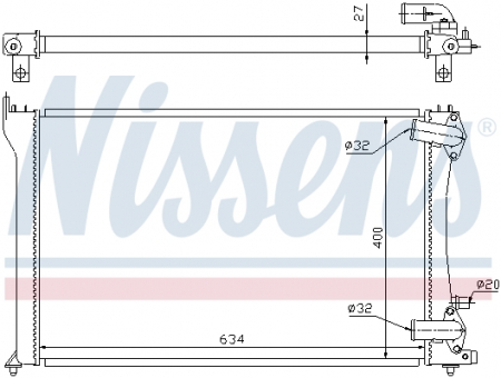 Radiator apa - Radiator racire motor potrivit PEUGEOT 406 2.0D/2.2D