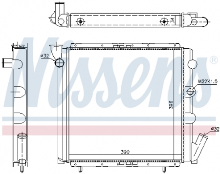 Radiator apa - Radiator racire motor potrivit RENAULT 11, 9, RAPID/MINIVAN, SUPER 5 1.6D/1.7