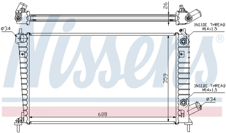 Radiator apa - Radiator racire motor potrivit SAAB 9-5 2.0/2.3/2.3ALK