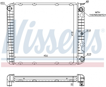 Radiator apa - Radiator racire motor potrivit VOLVO 240, 740, 760, 940, 940 II 2.0/2.1/2.3
