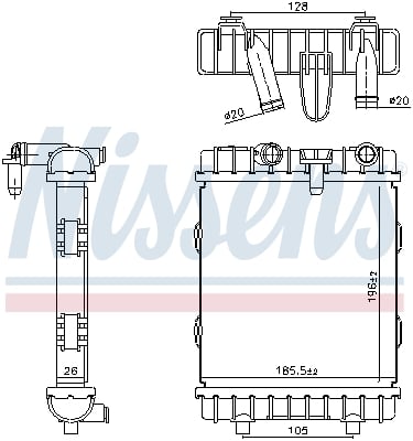 Radiator apa - Radiator racire motor Stanga potrivit SEAT TARRACO; SKODA KAROQ, KODIAQ; VW TIGUAN 2.0/2.0D