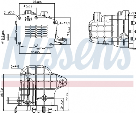 Set montaj esapament - Radiator, recirculare gaze de esapament potrivit DS DS 4, DS 5, DS 7; CITROEN C4 GRAND PICASSO II, C4 II, C4 PICASSO II, C4 SPACETOURER, C5 AIRCROSS, C5 III, DS4, DS5, GRAND C4 SPACETOURER, JUMPER II 