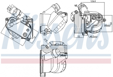 Radiator ulei - Radiator ulei termoflot cu carcasa filtru potrivit BMW Seria 1 (E81), 1 (E82), 1 (E87), 1 (E88), 1 (F20), 1 (F21), 2 (F22, F87), 2 (F23), 3 (E90), 3 (E91), 3 (E92), 3 (E93), 3 (F30, F80), 3 (F31) 1.6-