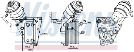 Radiator ulei - Radiator ulei termoflot cu carcasa filtru ulei potrivit CADILLAC BLS; FIAT CROMA; OPEL ASTRA H, ASTRA H GTC, SIGNUM, VECTRA C, VECTRA C GTS, ZAFIRA B, ZAFIRA B/MINIVAN; SAAB 9-3 1.9D 04.04-