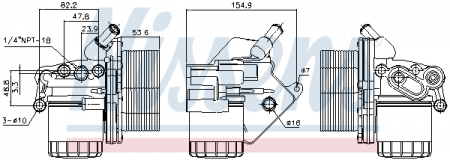 Radiator ulei - Radiator ulei termoflot cu carcasa filtru ulei potrivit CITROEN JUMPER; FIAT DUCATO; FORD TOURNEO CUSTOM V362, TRANSIT, TRANSIT CUSTOM V362, TRANSIT TOURNEO, TRANSIT V363; PEUGEOT BOXER 2.2D 04.06-