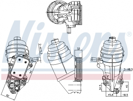 Radiator ulei - Radiator ulei termoflot cu carcasa filtru ulei potrivit MERCEDES A (V177), A (W176), A (W177), B SPORTS TOURER (W246, W242), B SPORTS TOURER (W247), CLA (C117), CLA (C118) 1.6/2.0/2.0CNG 11.11-