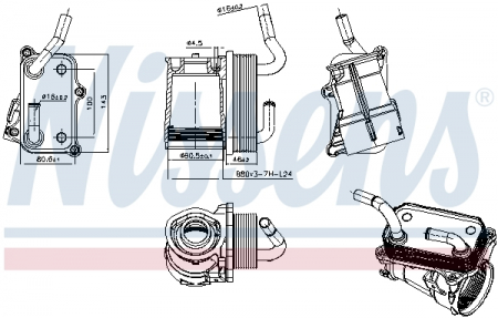 Radiator ulei - Radiator ulei termoflot cu carcasa filtru ulei potrivit MERCEDES C (CL203), C T-MODEL (S202), C T-MODEL (S203), C (W202), C (W203), CLK (A208), CLK (A209), CLK (C208), CLK (C209), CLS (C219) 2.4-5.5 1
