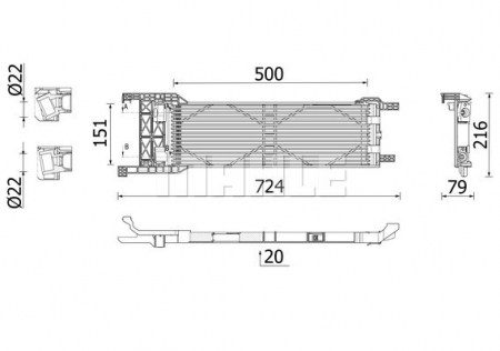 Radiator ulei - Radiator ulei termoflot potrivit ALFA ROMEO GIULIA, STELVIO 2.0/2.2D 10.15-