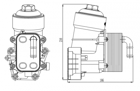 Radiator ulei - Radiator ulei termoflot potrivit AUDI A1, A3, A4 ALLROAD B8, A4 B8, A5, A6 C7, Q3, Q5, TT; SEAT ALHAMBRA, ALTEA, ALTEA XL, EXEO, EXEO ST, IBIZA IV, IBIZA IV SC, IBIZA IV ST, LEON 1.2D/1.6D/2.0D 05.03-