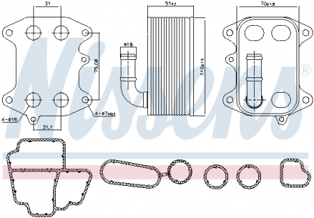 Radiator ulei - Radiator ulei termoflot potrivit AUDI A6 C7 2.0D 03.11-09.18