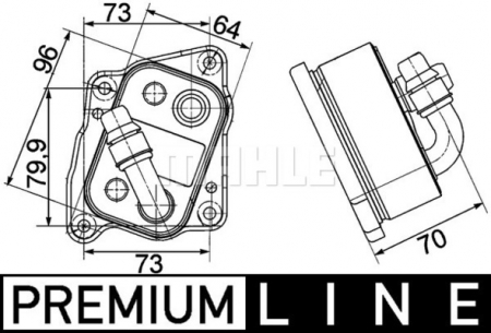 Radiator ulei - Radiator ulei termoflot potrivit BMW Seria 1 (E81), 1 (E82), 1 (E87), 1 (E88), 3 (E46), 3 (E90), 3 (E91), 3 (E92), 3 (E93), 5 (E60), 5 (E61), X1 (E84), X3 (E83), Z4 (E85) 1.6-2.2 12.97-06.15
