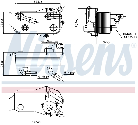 Radiator ulei - Radiator ulei termoflot potrivit BMW Seria 1 (E81), 1 (E82), 1 (E87), 1 (E88), 3 (E90), 3 (E91), 3 (E92), 3 (E93), X1 (E84) 1.6-3.0D 06.04-06.15