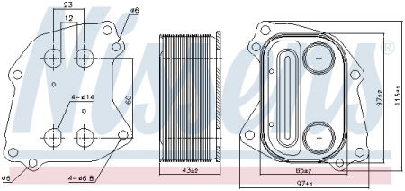 Radiator ulei - Radiator ulei termoflot potrivit BMW Seria 1 (F20), 1 (F21), 3 (F30, F80) 1.6 07.11-