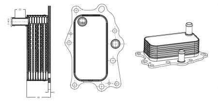 Radiator ulei termoflot potrivit CHEVROLET CAPTIVA, CRUZE, ORLANDO; OPEL ANTARA A 2.0D/2.2D 08.10- [2]