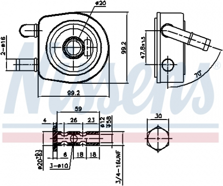 Radiator ulei termoflot potrivit CITROEN C4, C4 GRAND PICASSO I, C4 I, C4 II, C4 PICASSO I, DS4, XSARA, XSARA PICASSO; PEUGEOT 206, 306, 307, 308, 308 I, 406 1.4-2.0D 11.95- [2]