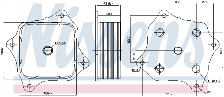 Radiator ulei - Radiator ulei termoflot potrivit HONDA CIVIC IX, CIVIC X, CR-V IV, HR-V 1.6D 02.13-
