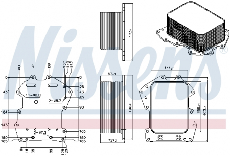 Radiator ulei - Radiator ulei termoflot potrivit LAND ROVER RANGE ROVER III, RANGE ROVER IV, RANGE ROVER SPORT II 4.4D 07.10-
