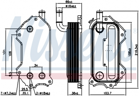 Radiator ulei - Radiator ulei termoflot potrivit LEXUS IS II; TOYOTA AURIS, AVENSIS, COROLLA, COROLLA VERSO, RAV 4 III, RAV 4 IV, VERSO 2.0D/2.2D 07.05-