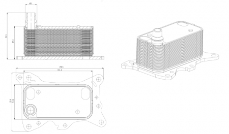Radiator ulei - Radiator ulei termoflot potrivit MERCEDES A (W176), B SPORTS TOURER (W246, W242), CLA (C117), CLA SHOOTING BRAKE (X117), GLA (X156), SPRINTER 3,5-T (B907, B910), SPRINTER 3-T (B910) 1.8D/2.2D 11.11-